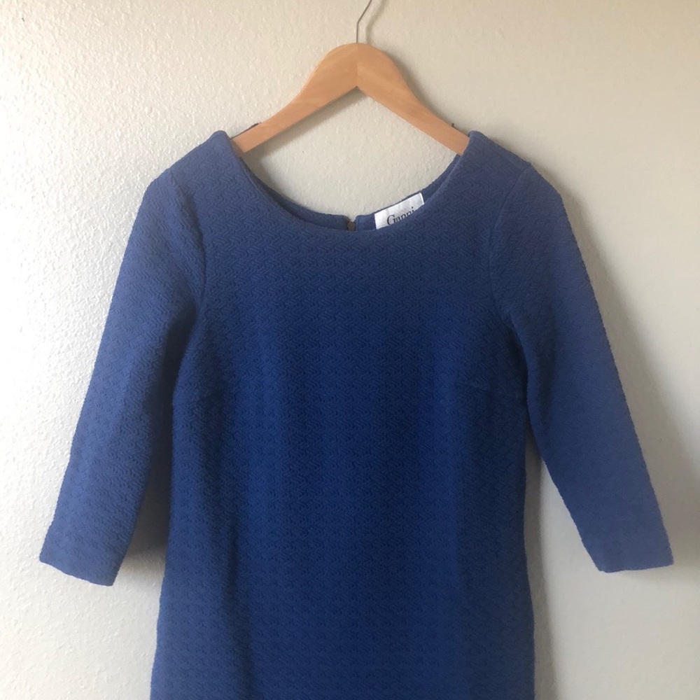 Anthropologie Ganni Blue Shift Dress - Picture 6 of 8